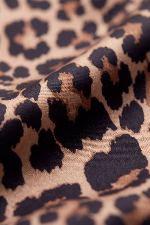 Close-up of the printed silk on the Gatz Akela scarf, showing the weave and print detail