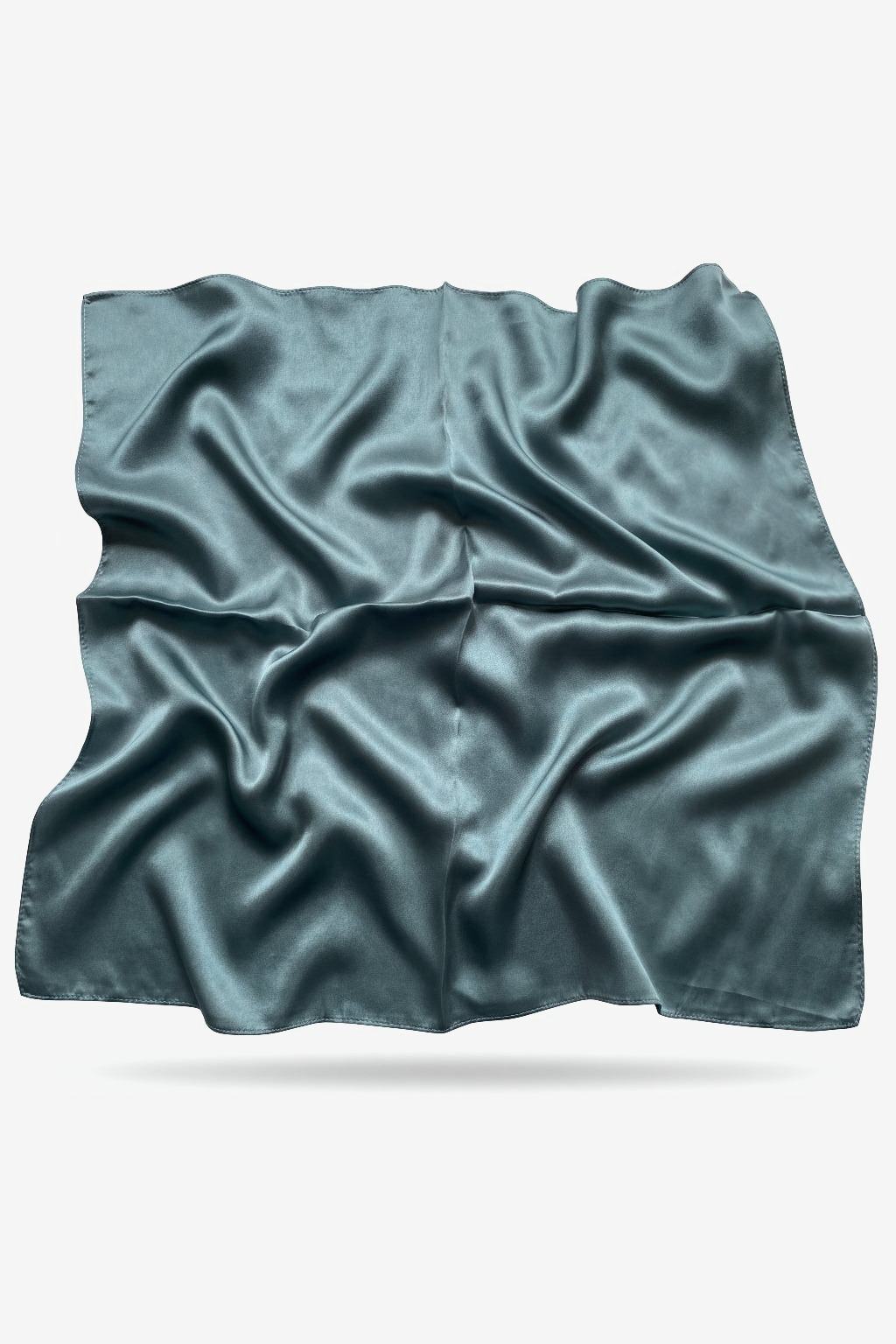 Marian silk scarf in calm silver-blue - Gatz