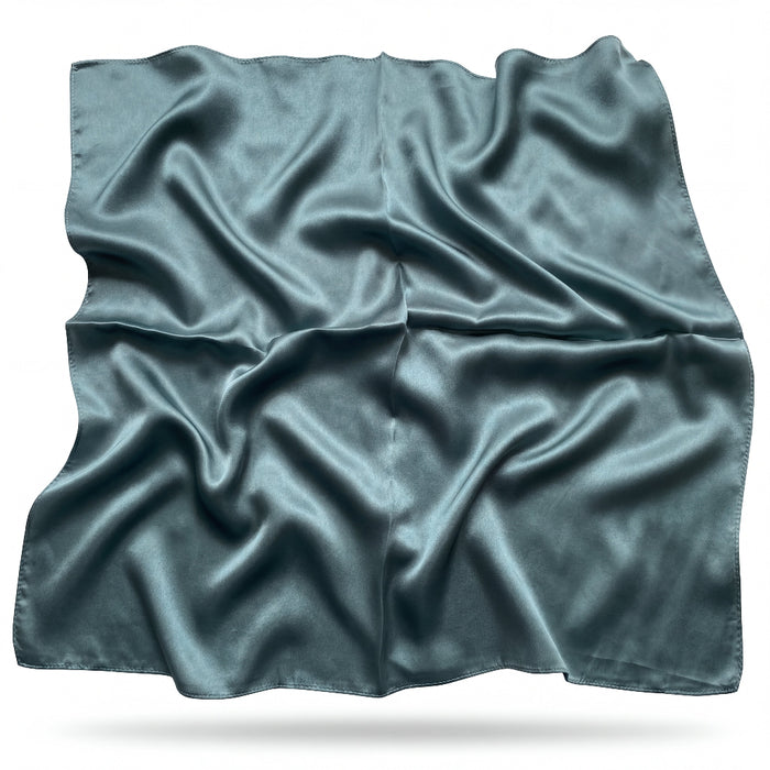Marian silk scarf in calm silver-blue - Gatz